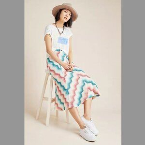 Anthropologie Maeve Maria Chevron Skirt NWT